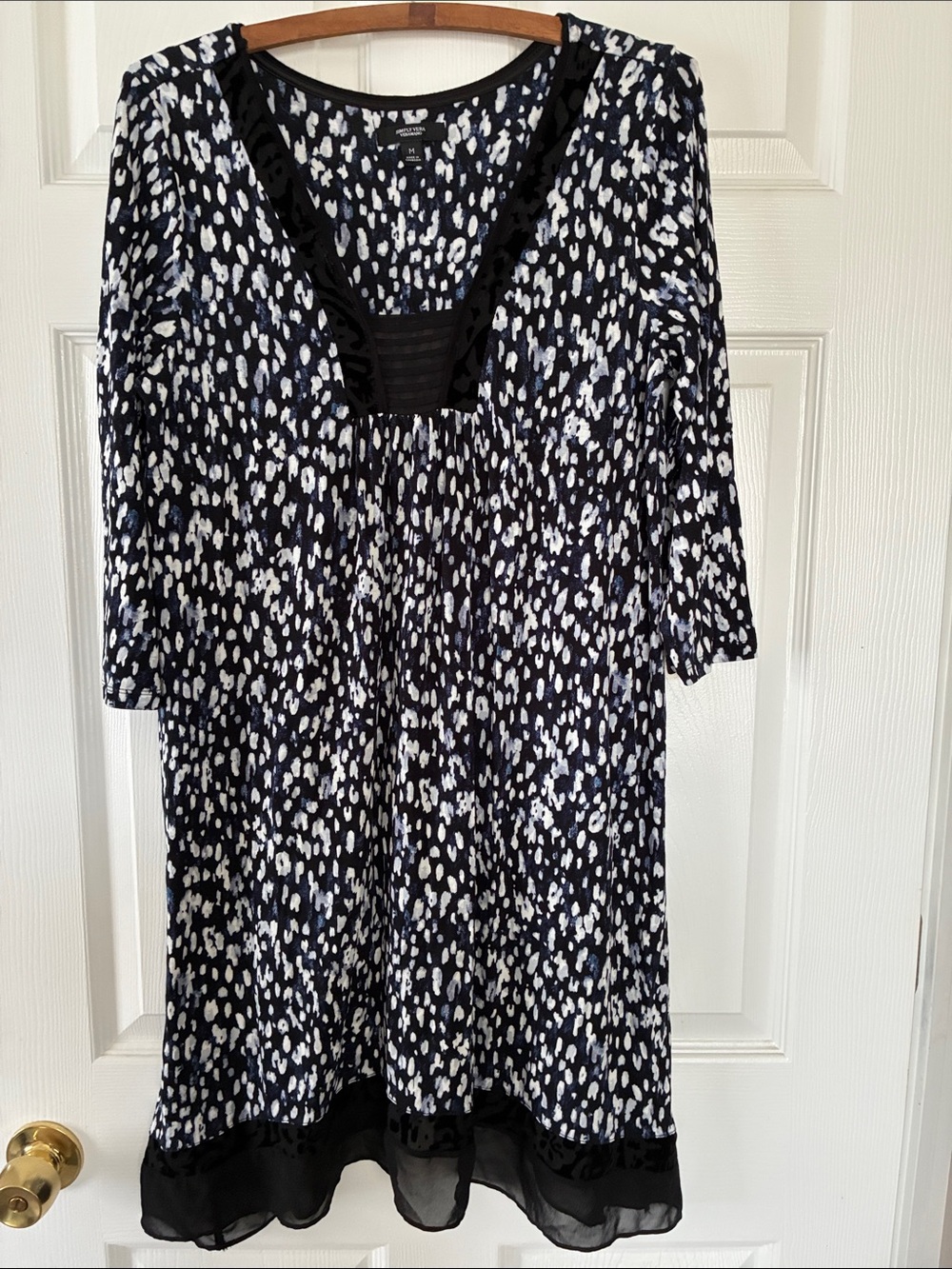 Simply Vera Wang Abstract Print Empire Waist Tunic Dress - Size M